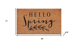 17" X 29" Brown And Black Hello Spring Outdoor Coir Door Mat - Homeroots - Flyclothing LLC