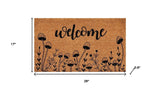 17" X 29" Brown And Black Mushrooms Welcome Outdoor Coir Door Mat - Homeroots - Flyclothing LLC