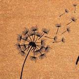 24" X 36" Brown And Black Floral Hello Outdoor Coir Door Mat - Homeroots - Flyclothing LLC