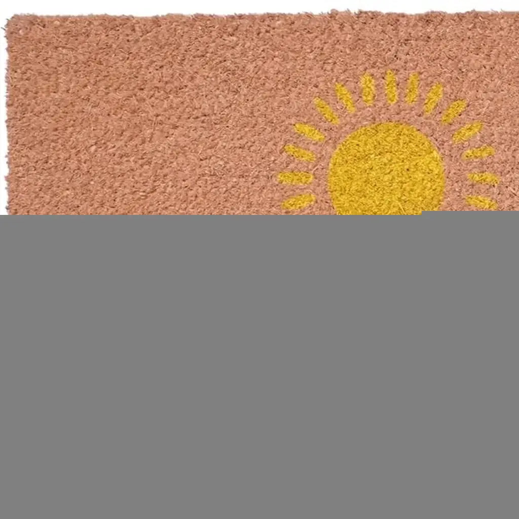 17" X 29" Brown Orange And Yellow Cactus Outdoor Coir Door Mat - Homeroots - Flyclothing LLC