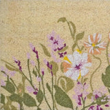 18" X 40" Brown Green And Purple Floral Outdoor Coir Door Mat - Homeroots - Flyclothing LLC