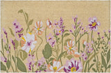 24" X 36" Brown Green And Purple Floral Outdoor Coir Door Mat - Homeroots - Flyclothing LLC