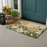 24" X 36" Brown Green And Orange Floral Outdoor Coir Door Mat - Homeroots - Flyclothing LLC