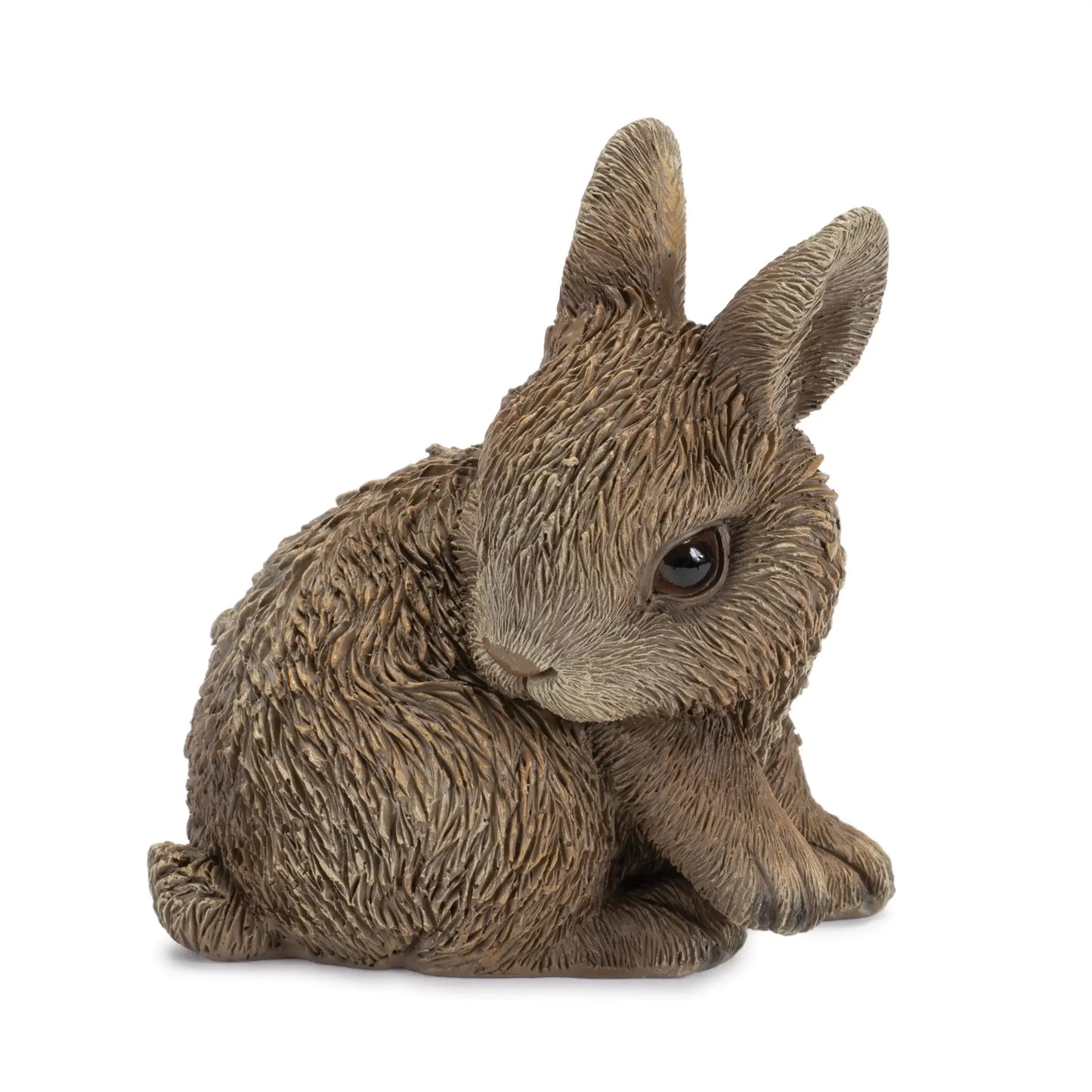 Set of Three Brown Resin Bunny Outdoor Statues - Homeroots - Flyclothing LLC
