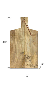 Set of Two Brown Solid and Manufactured Wood Cutting Boards - HomeRoots - Flyclothing LLC