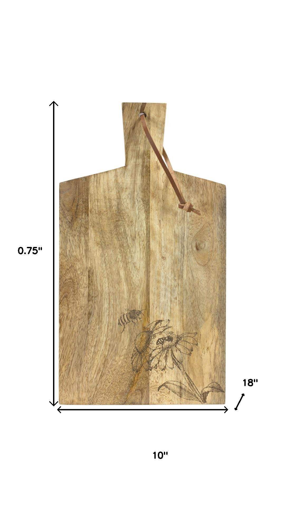 Set of Two Brown Solid and Manufactured Wood Cutting Boards - HomeRoots - Flyclothing LLC