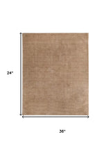 2' X 3' Tan Wool Hand Woven Area Rug - Homeroots - Flyclothing LLC