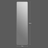 59" Silver Frameless Full Length Hanging Mirror - HomeRoots - Flyclothing LLC