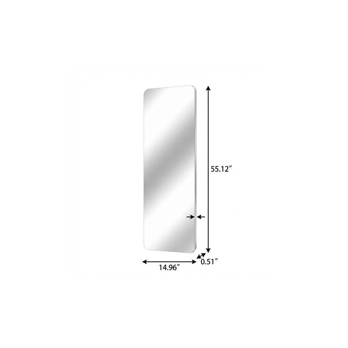 55" Frameless Full Length Hanging Mirror - HomeRoots - Flyclothing LLC