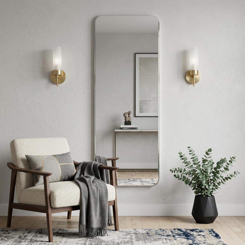 55" Frameless Full Length Hanging Mirror - HomeRoots - Flyclothing LLC