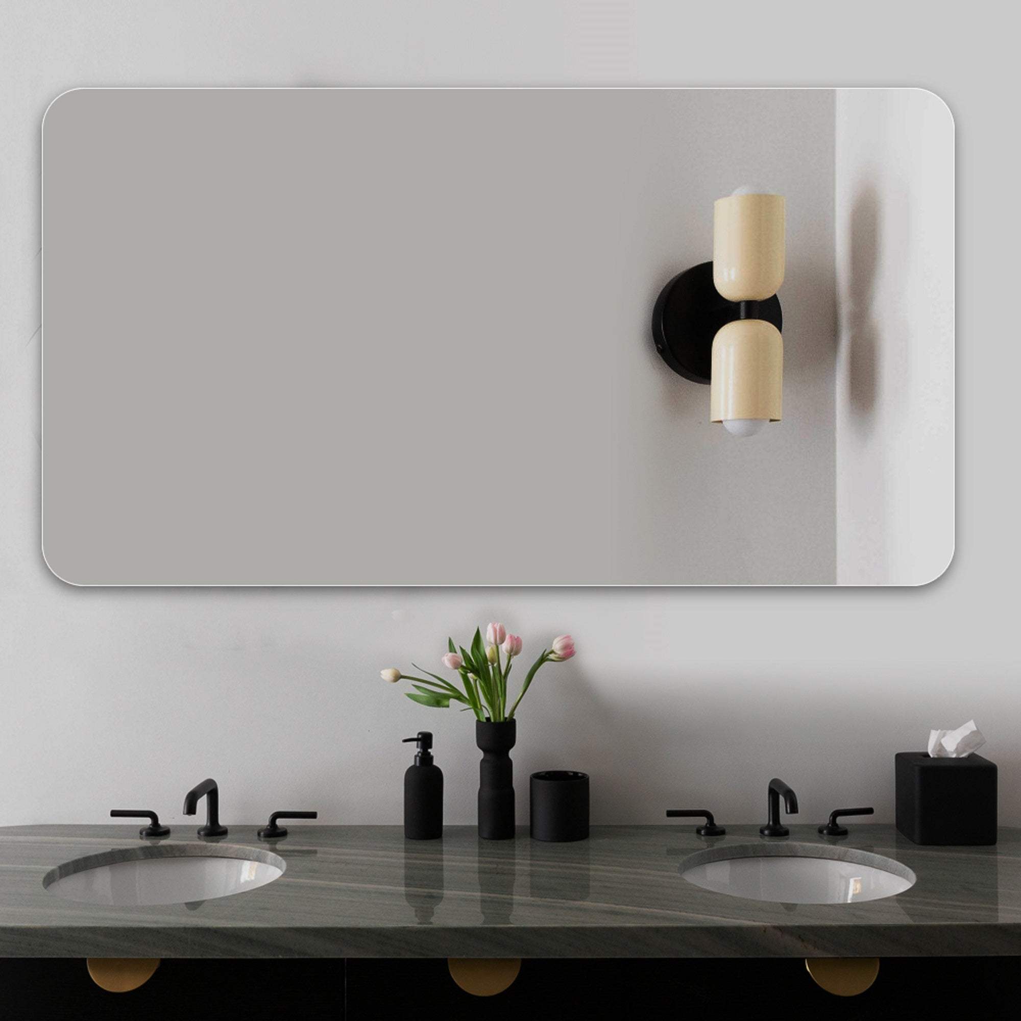 30" Frameless Bathroom Vanity Mirror - HomeRoots - Flyclothing LLC