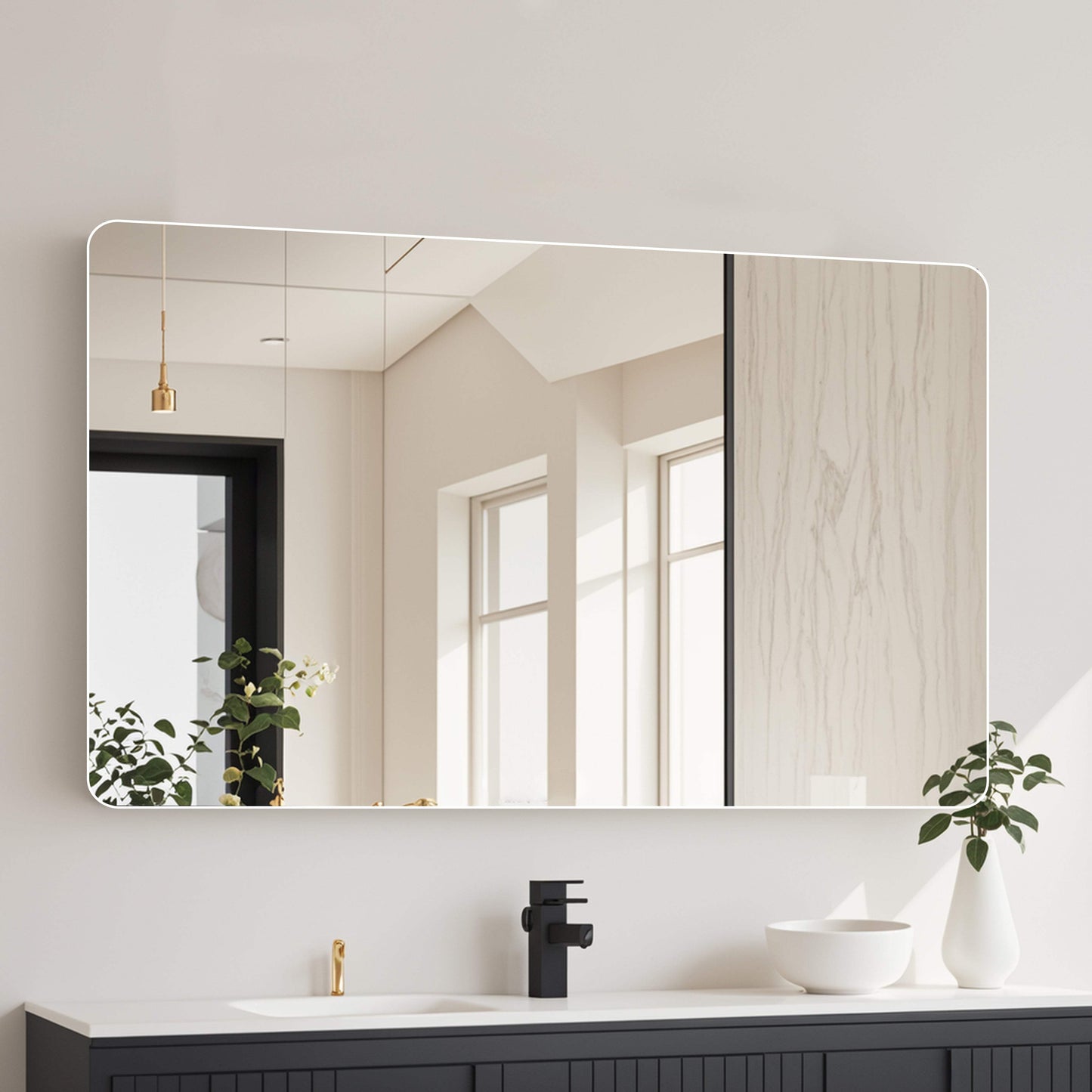 30" Frameless Bathroom Vanity Mirror - HomeRoots - Flyclothing LLC