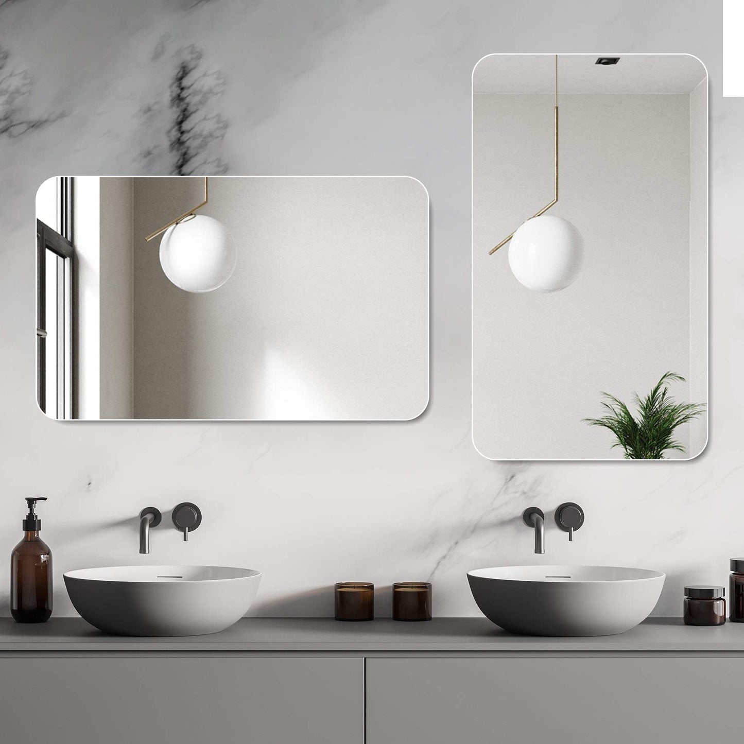 30" Frameless Bathroom Vanity Mirror - HomeRoots - Flyclothing LLC