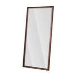 71" Brown Wood Wall Mounted And Leaning Framed Full Length Mirror - HomeRoots - Flyclothing LLC