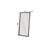 71" Brown Wood Wall Mounted And Leaning Framed Full Length Mirror - HomeRoots - Flyclothing LLC