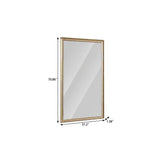 71" Golden Brown Wood Wall Mounted And Leaning Framed Full Length Mirror - HomeRoots - Flyclothing LLC