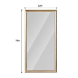 71" Golden Brown Wood Wall Mounted And Leaning Framed Full Length Mirror - HomeRoots - Flyclothing LLC