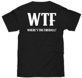 Where's The Fireball Whisky WTF Dragon Mascot T-Shirt - Black