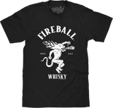 Where's The Fireball Whisky WTF Dragon Mascot T-Shirt - Black