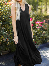 Full Size V-Neck Midi Tank Dress - Trendsi - Flyclothing LLC