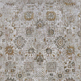 3' X 5' Ivory Gray And Gold Floral Area Rug With Fringe - Homeroots - Flyclothing LLC