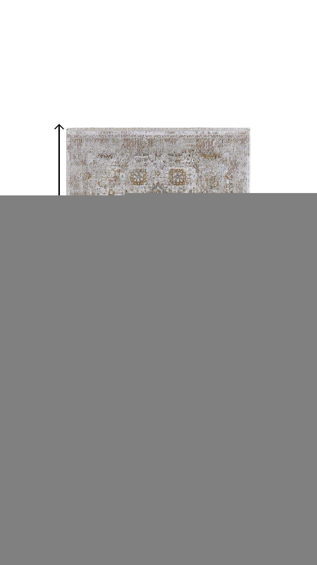 9' X 13' Ivory Gray And Gold Floral Area Rug With Fringe - Homeroots - Flyclothing LLC