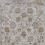 13' X 20' Ivory Gray And Gold Floral Area Rug With Fringe - Homeroots - Flyclothing LLC
