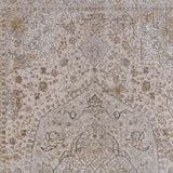 5' X 10' Ivory Gray And Gold Oriental Area Rug With Fringe - Homeroots - Flyclothing LLC