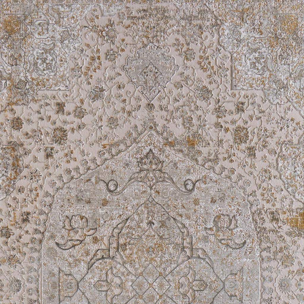 9' X 13' Ivory Gray And Gold Oriental Area Rug With Fringe - Homeroots - Flyclothing LLC