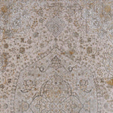9' X 13' Ivory Gray And Gold Oriental Area Rug With Fringe - Homeroots - Flyclothing LLC