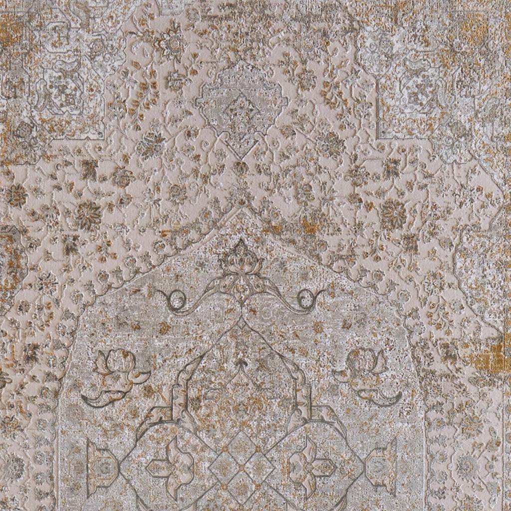 2' X 3' Ivory Gray And Gold Oriental Area Rug With Fringe - Homeroots - Flyclothing LLC