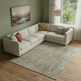 9' X 13' Green And Tan Abstract Area Rug - Homeroots - Flyclothing LLC