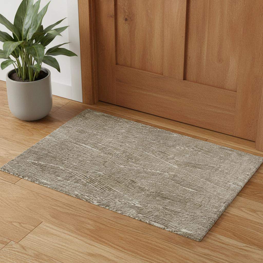 2' X 3' Green And Tan Abstract Area Rug - Homeroots - Flyclothing LLC