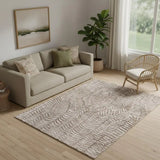 5' X 8' Taupe And Tan Animal Print Area Rug - Homeroots - Flyclothing LLC