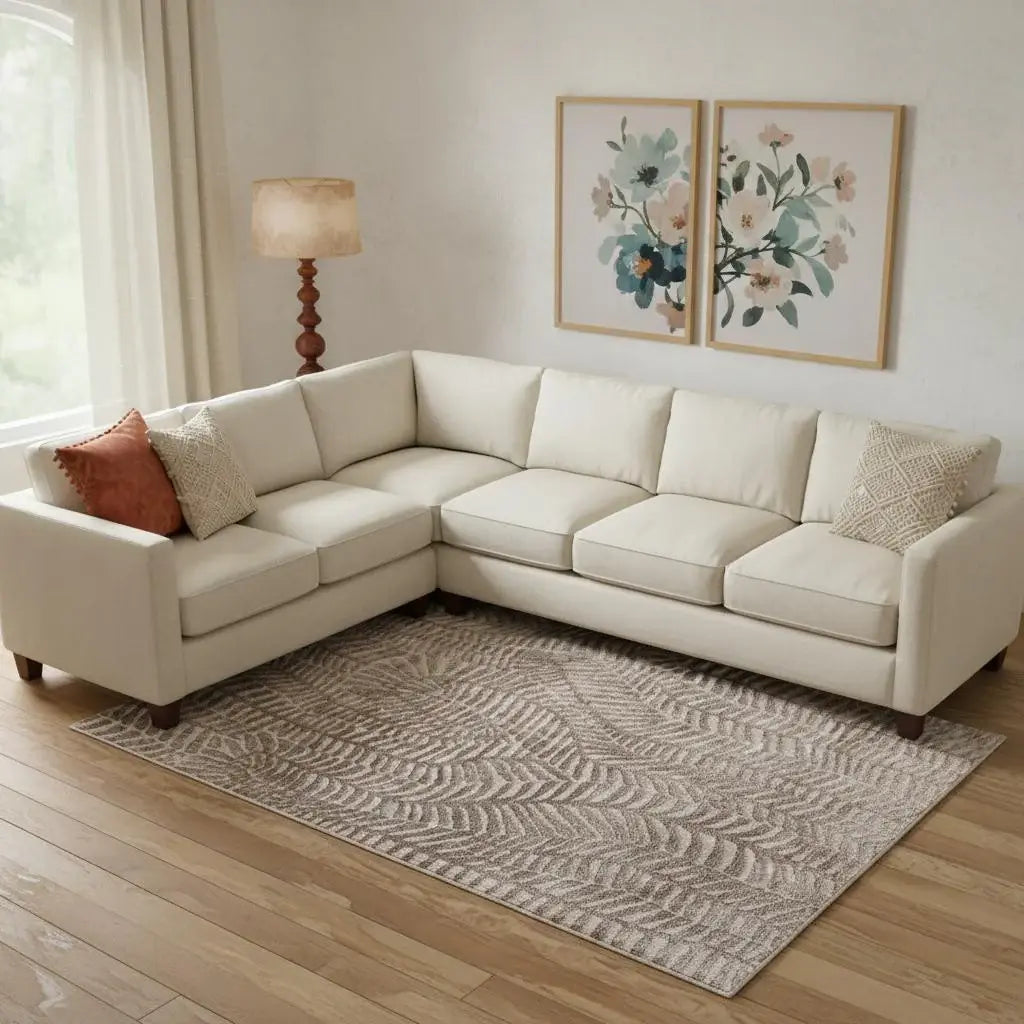 8' X 10' Taupe And Tan Animal Print Area Rug - Homeroots - Flyclothing LLC