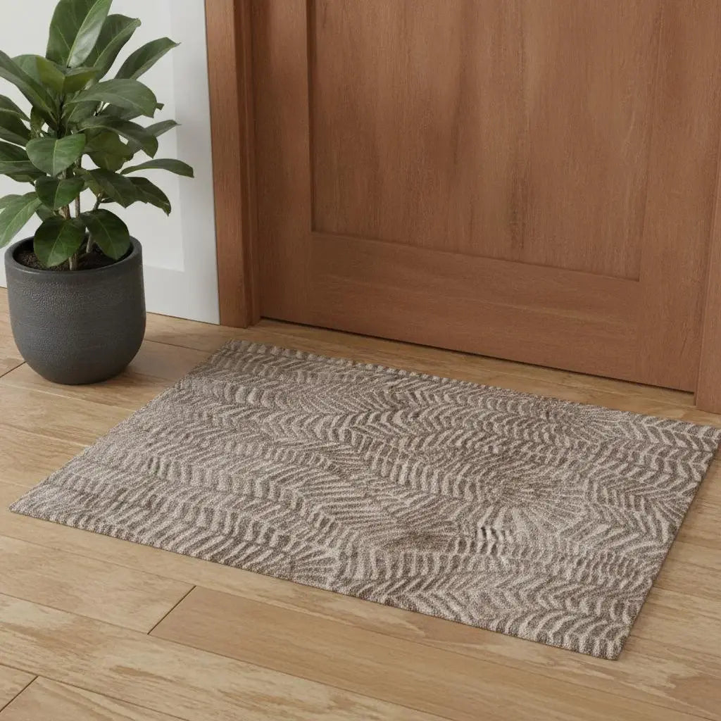 2' X 3' Taupe And Tan Animal Print Area Rug - Homeroots - Flyclothing LLC