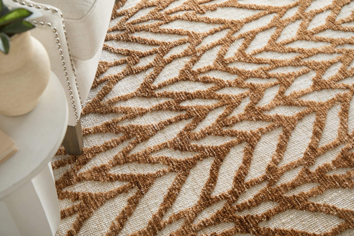 3' X 5' Brown And Tan Chevron Area Rug - Homeroots - Flyclothing LLC