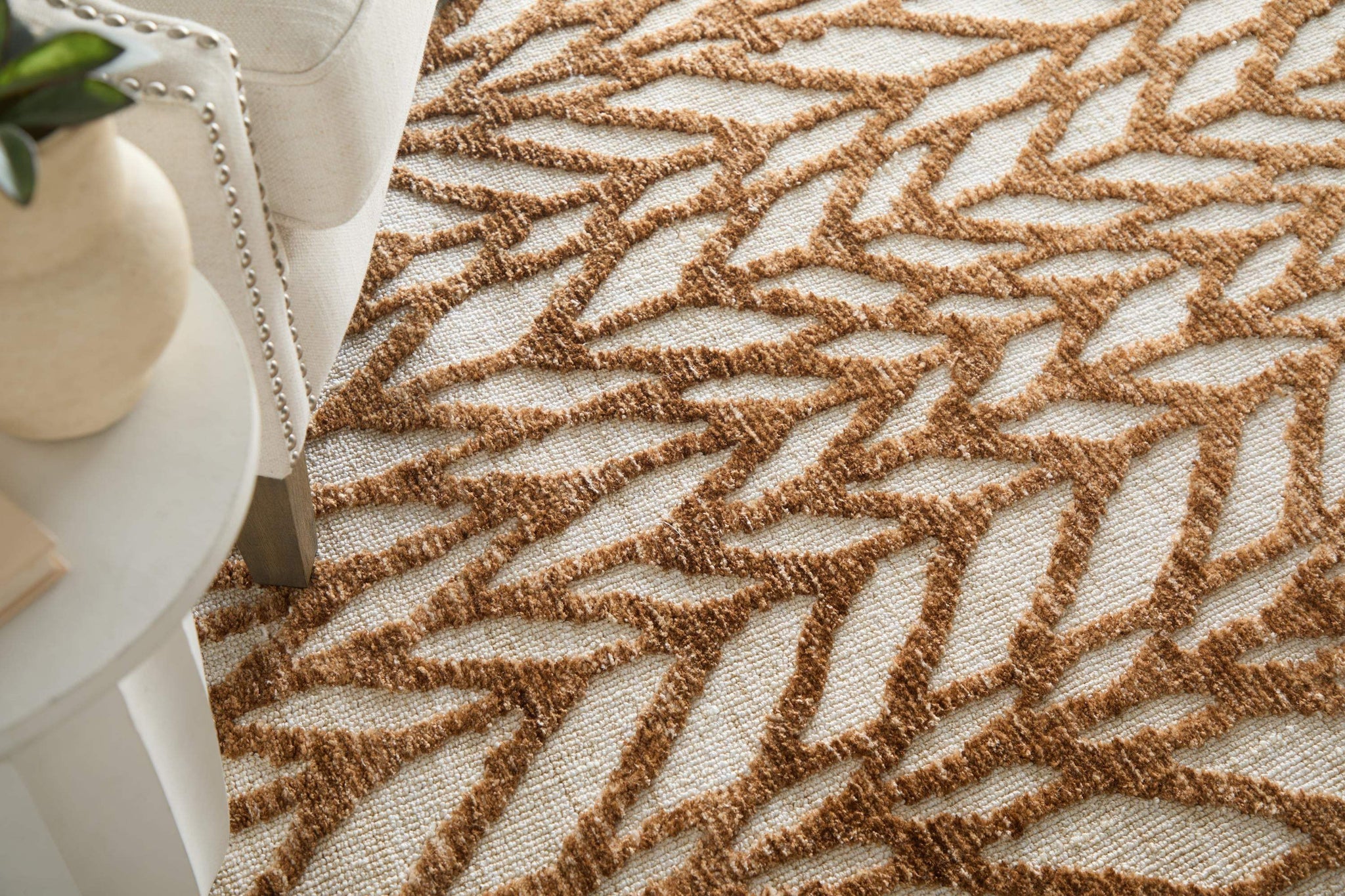 3' X 5' Brown And Tan Chevron Area Rug - Homeroots - Flyclothing LLC