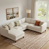 8' X 10' Brown And Tan Chevron Area Rug - Homeroots - Flyclothing LLC
