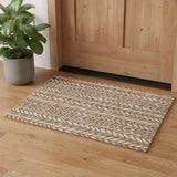 2' X 3' Brown And Tan Chevron Area Rug - Homeroots - Flyclothing LLC