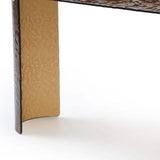63" Bronze Glass Double Pedestal Console Table - HomeRoots - Flyclothing LLC
