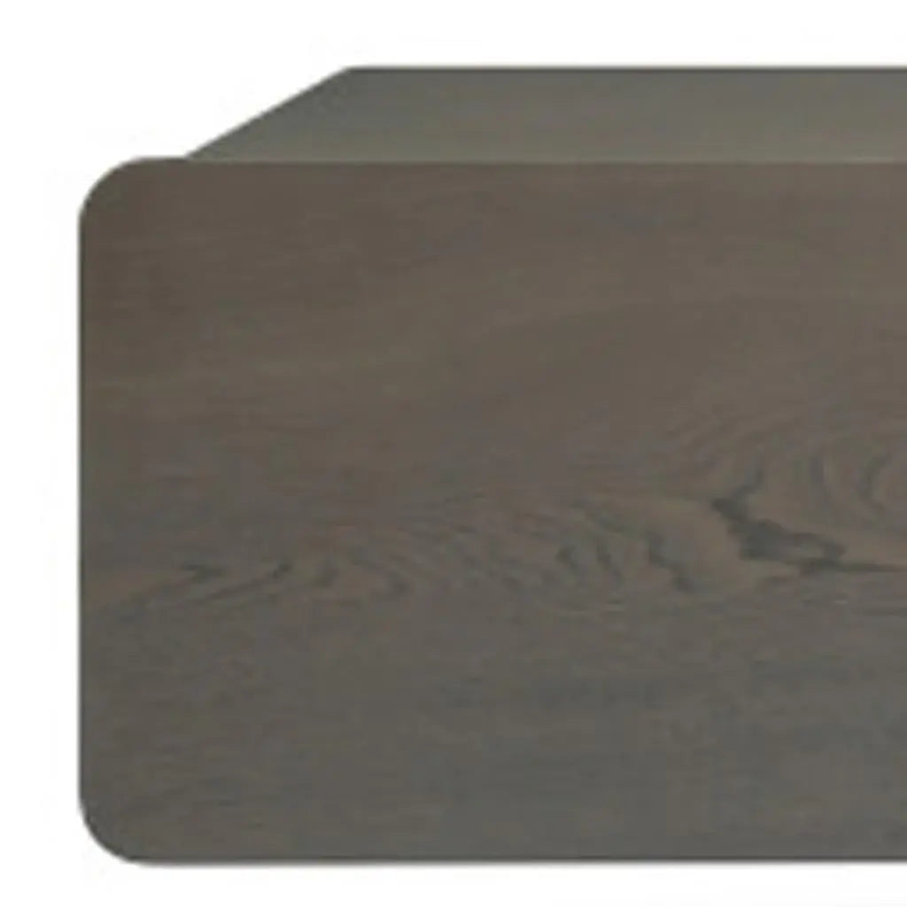 95" Ash Gray And Nickel Wood And Stainless Steel Enclosed Storage TV Stand - Homeroots - Flyclothing LLC
