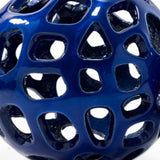 Set of Two Blue Aluminum Hand Painted Decorative Orbs - Homeroots - Flyclothing LLC