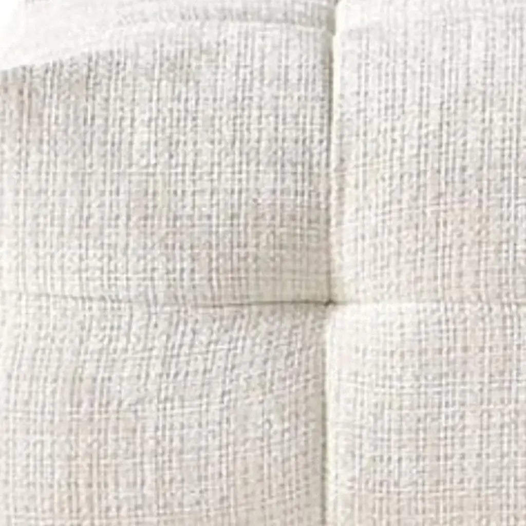 36" Beige and Black Chenille Tufted Pouf Ottoman - Homeroots - Flyclothing LLC