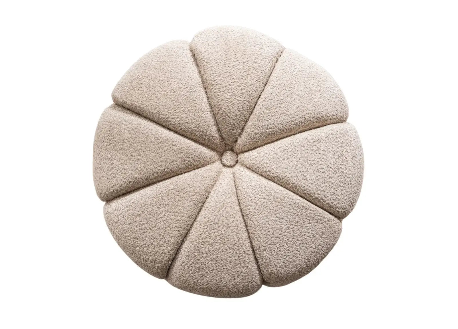32" Taupe Tufted Boucle Tufted Round Ottoman - Homeroots - Flyclothing LLC