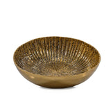 16" Antiqued Gold Aluminum Round Centerpiece Bowl - HomeRoots - Flyclothing LLC