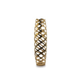 31" Gold Aluminum Pierced Geometric Cylinder Floor Vase - Homeroots - Flyclothing LLC
