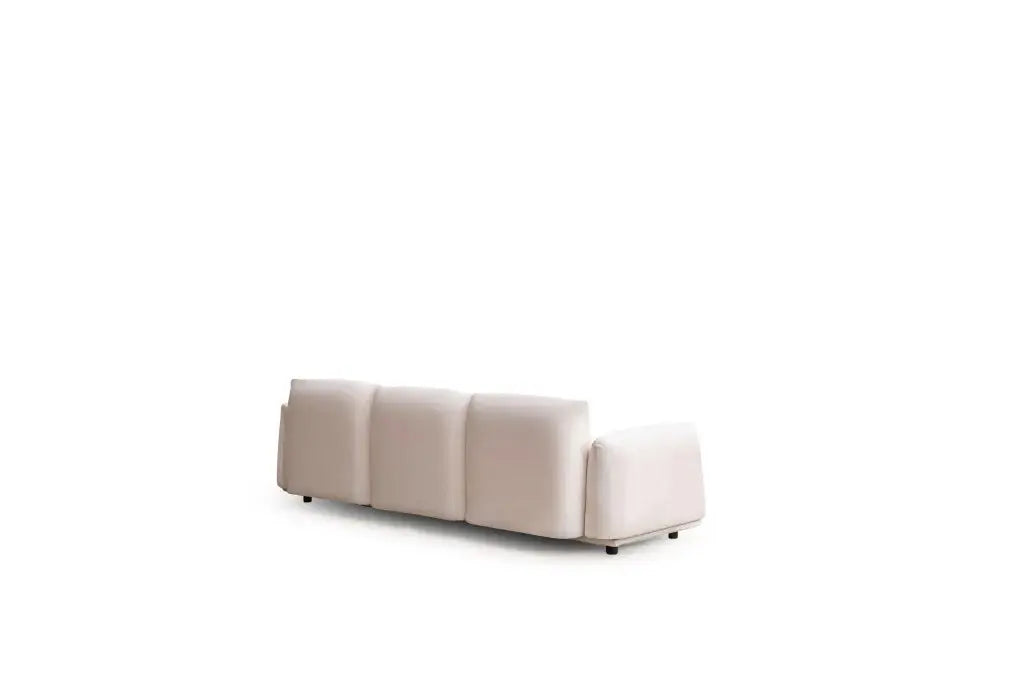 98" White Velvet Sofa - Homeroots - Flyclothing LLC