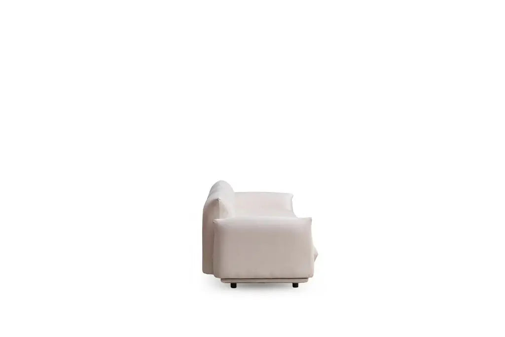 98" White Velvet Sofa - Homeroots - Flyclothing LLC