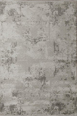 7' X 10' Gray And White Abstract Distressed Area Rug With Fringe - Homeroots - Flyclothing LLC